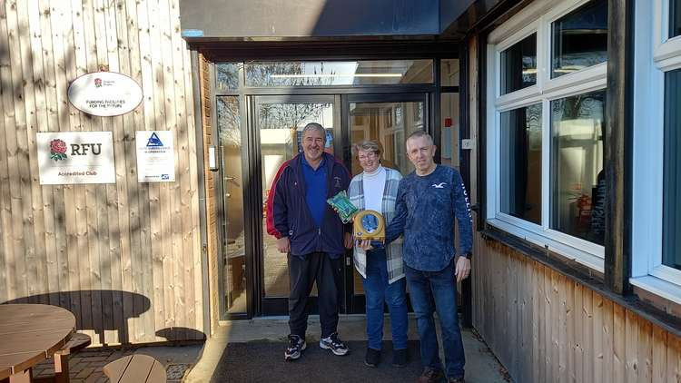 From left: Dave Sach from Oakfield Clinic, Jane Burrows and manager Fred Graham.