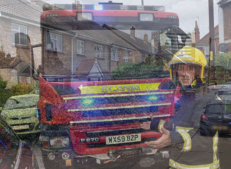 Bad parking delayed firefighters in Courtney Road in Chadwell St Mary.