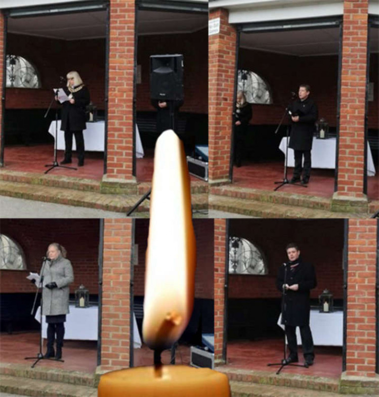 Clockwise, from top left: Mayor Cllr Sue Shinnick, Rev Canon David Barlow, Cllr John Kent and Cllr Deb Huelin.