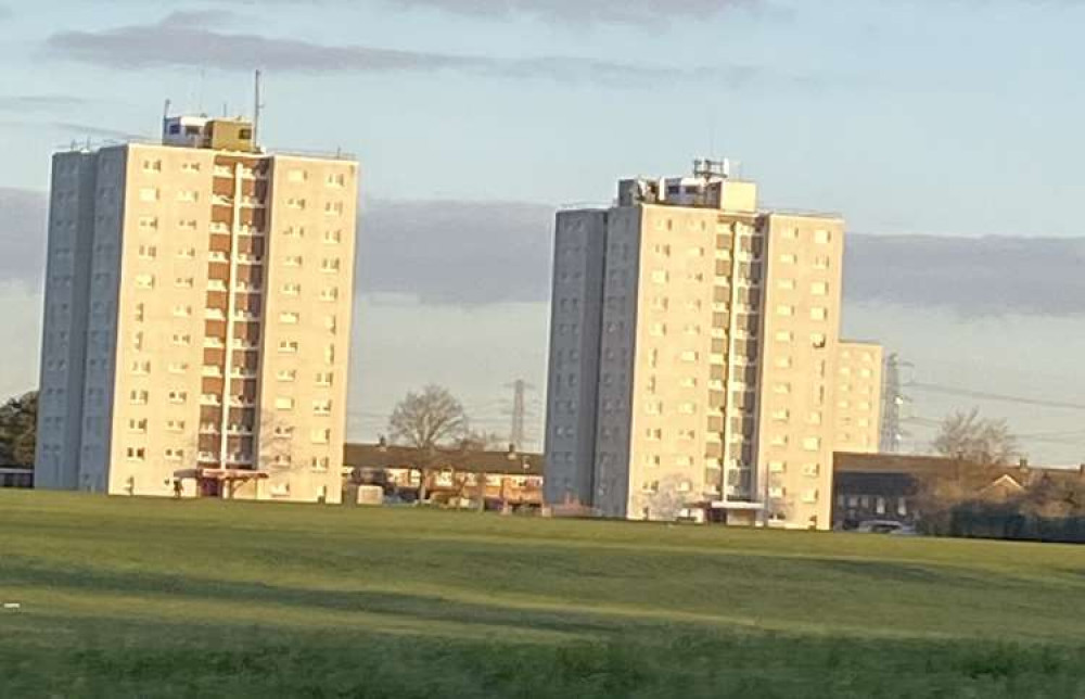 The three Blackshots tower blocks.