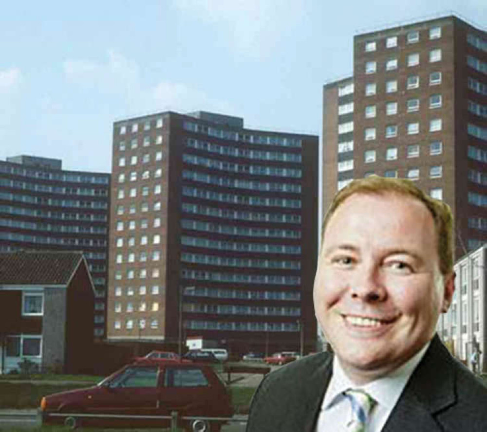 Cllr Luke Spillman is thrilled by news that hundreds of flats in Chadwell are to be upgraded.