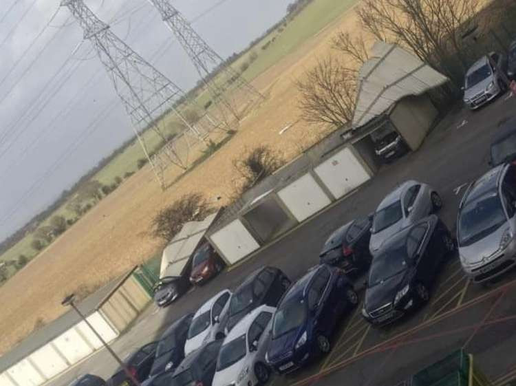 Chadwell garages lose roofs.