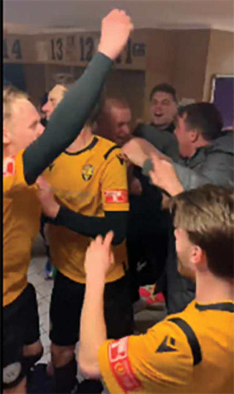 East Thurrock players celebrate their win