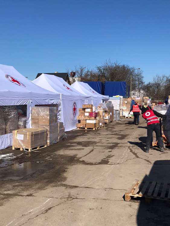 The Red Cross aid station at Lublin.