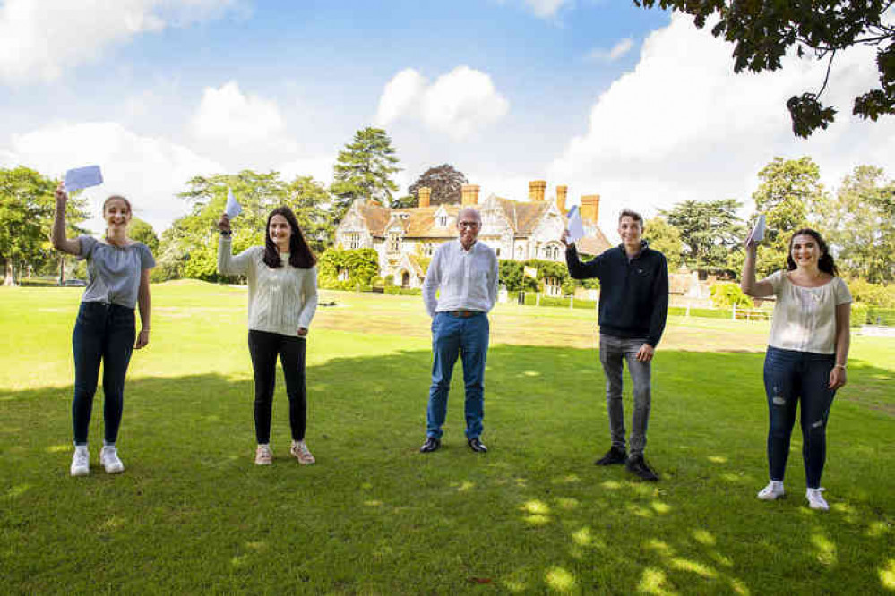 From left, Clarissa Jackson, Rebecca Stowell, headmaster Gavin Horgan, Barney French and Joanna Maddock