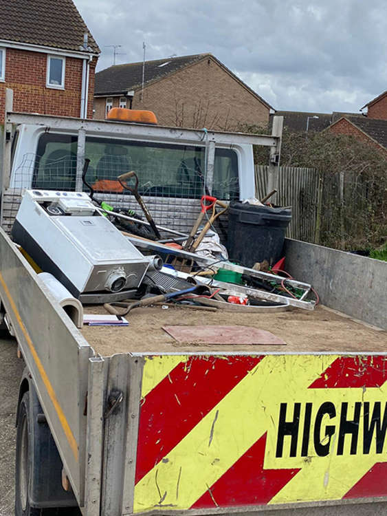 One of the vehicles netted by the teams.