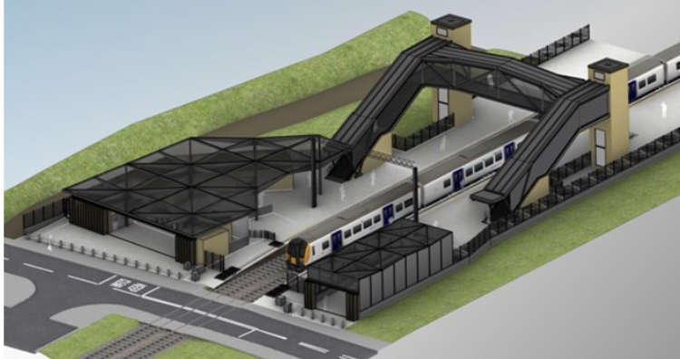 The anticipated design of the station.