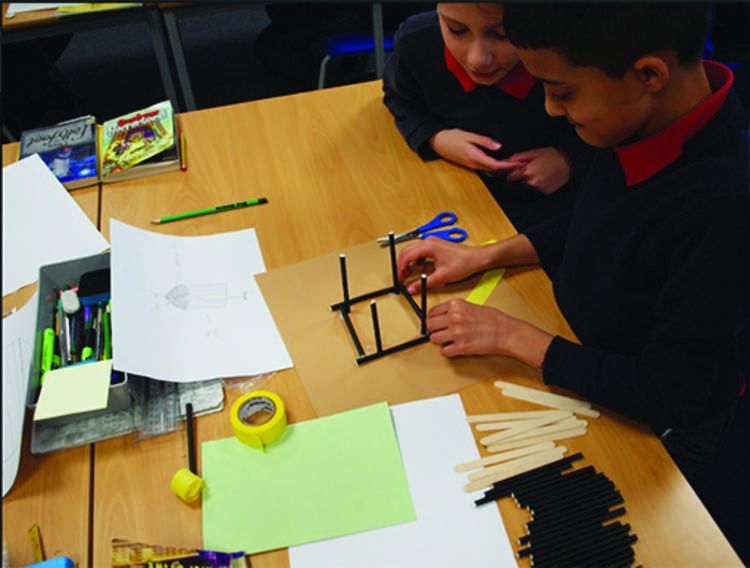 Pupils had the chance to create models of their homes designs.