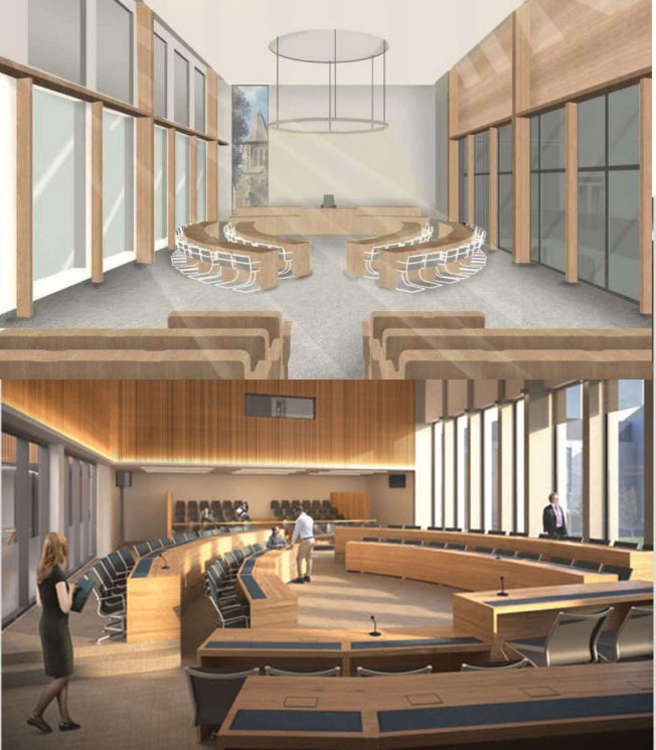 Two images from the design brief showing significantly more places for members.