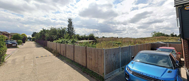 The planned site of the new homes.