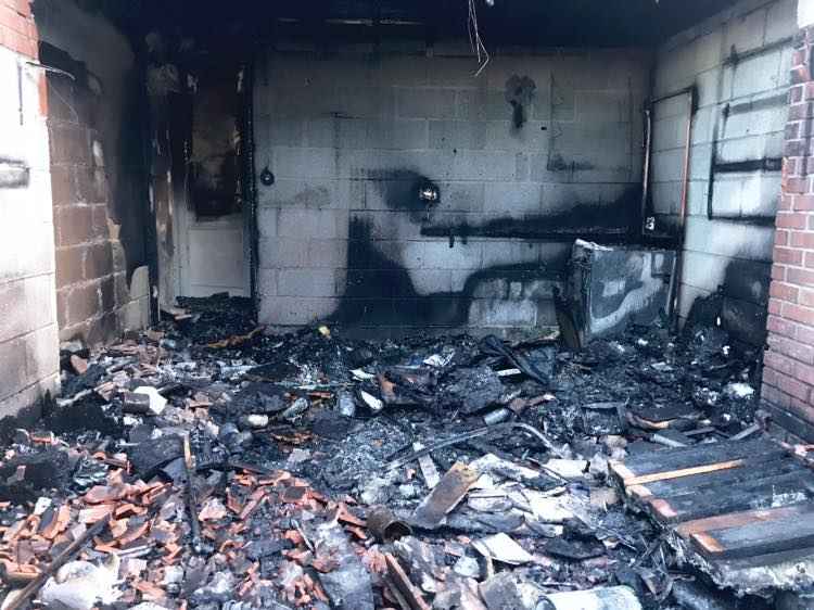 The scene of the fire in Thornfalcon (Photo: Taunton Fire Station)