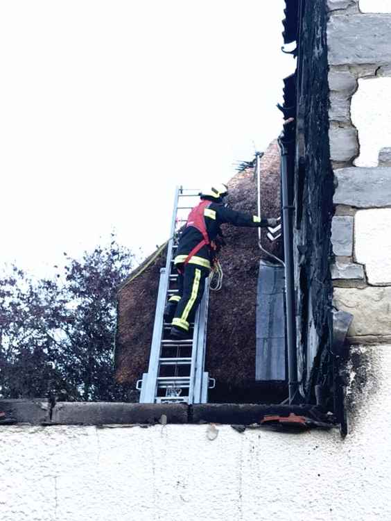 The scene of the fire in Thornfalcon (Photo: Taunton Fire Station)