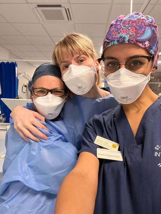 Anthea with some of her colleagues that supported each other during the pandemic (credit: Anthea Allen)