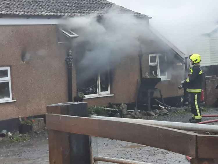 The fire in Edingworth (Photo: Burnham-on-Sea Fire Station)