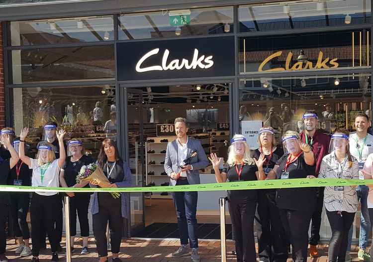 Chris Davis at the opening of the new Clarks store