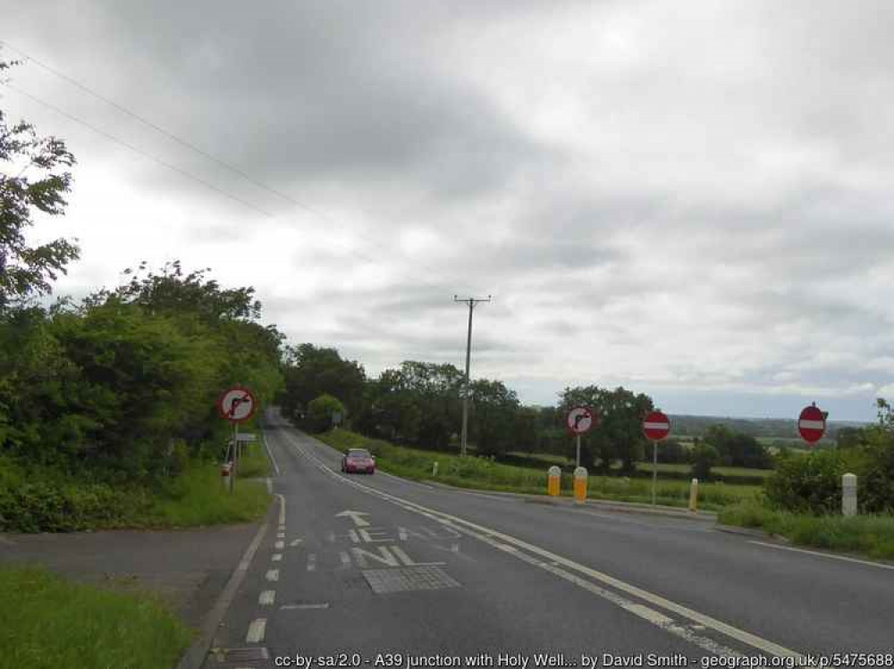 There has been a crash on the A39 near Catcott this morning