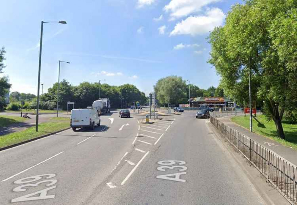 There has been a crash on the Westway Roundabout in Street (Photo: Google Street View)