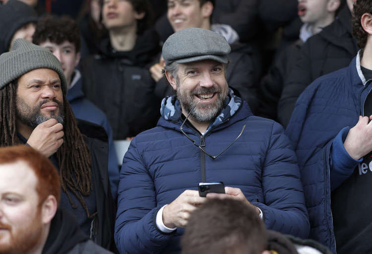 Jason Sudeikis who plays Ted Lasso in the hit series was spotted in the crowd (Credit: Tom Jenkins/Guardian/eyevine)