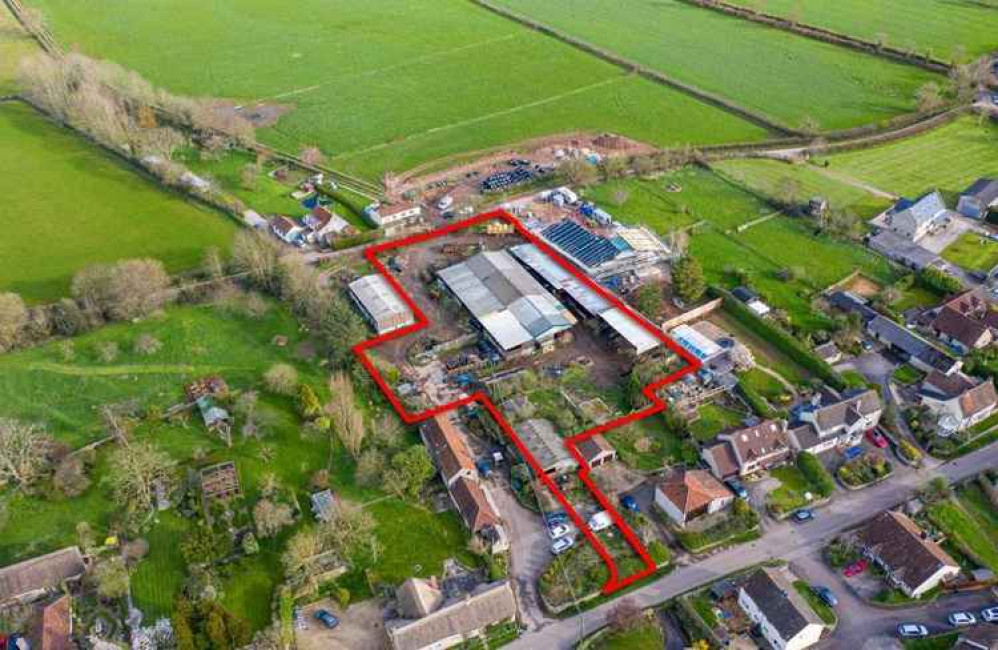 The site in Compton Dundon that is up for sale