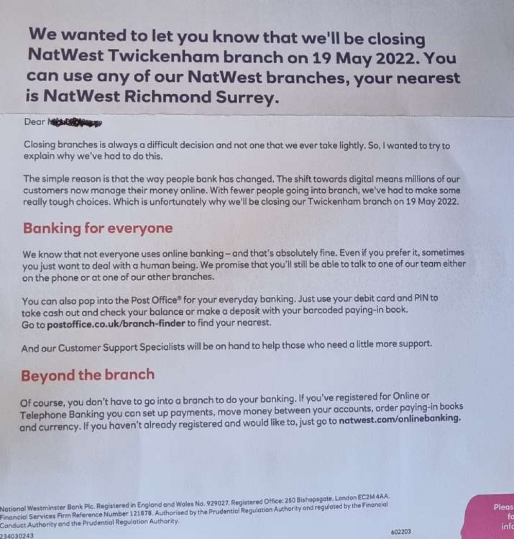 Another bank branch to shut NatWest pulling down shutters in