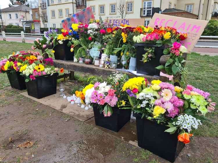 The bench is central to a vigil that is held on the first Monday of every month organised by the local branch of the Women's Equality Party.