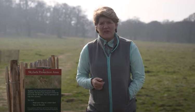 Clare Balding is fronting the new plea to protect endangered 'Save Our Skylarks' in Richmond Park.