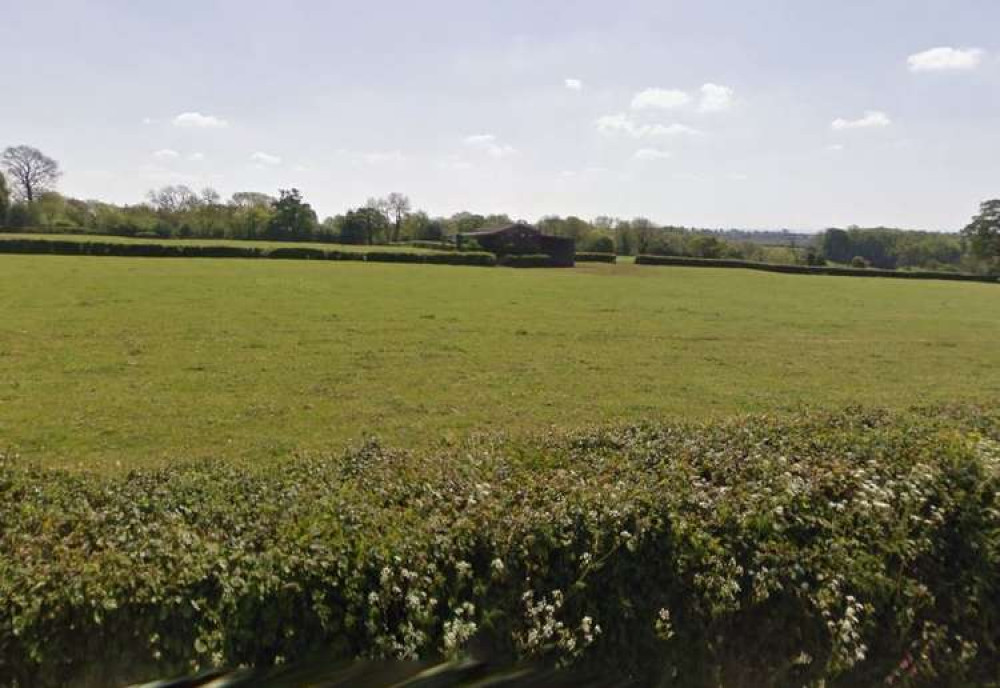 Looking towards the barn that will be demolished (Photo: Google Street View)