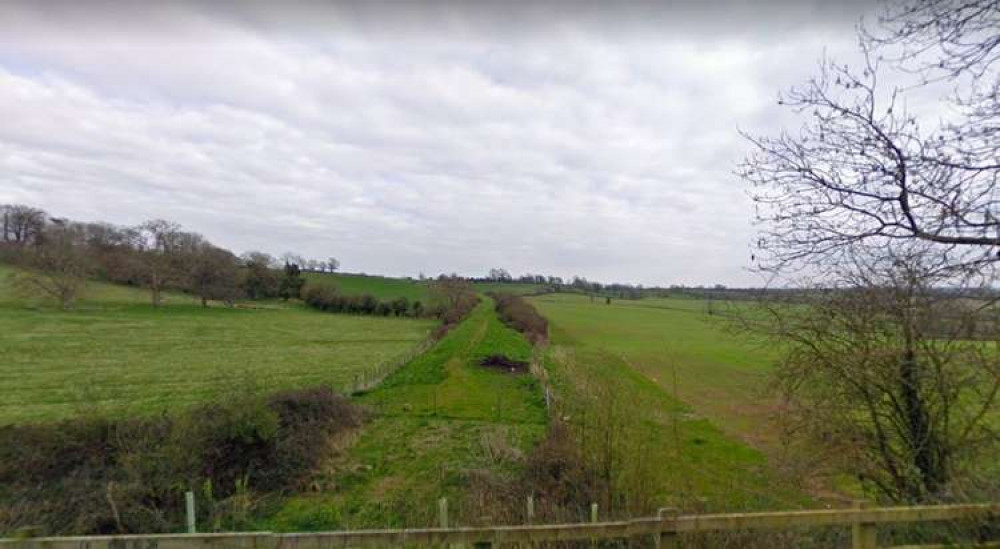 Section of the dismantled railway between Wells and Shepton Mallet, where the Strawberry Line extension will be delivered (Photo: Google Maps)