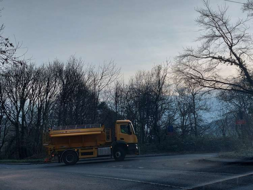 You are not likely to see one of these anytime soon. A gritter out in North Somerset December 21