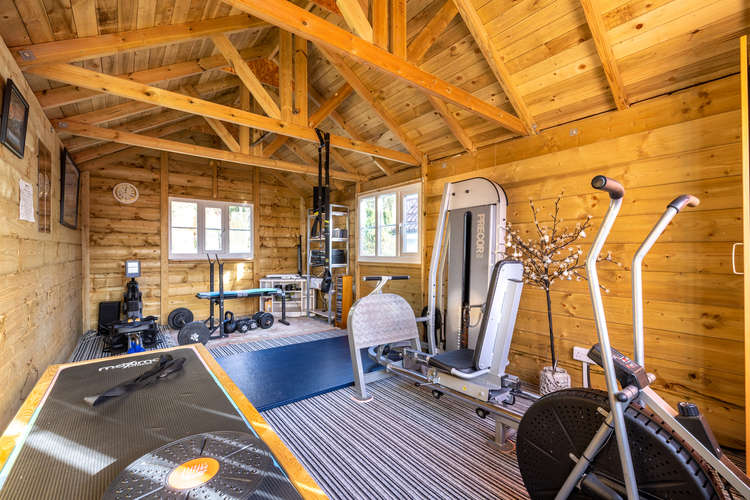 The chalet is currently used as a gym