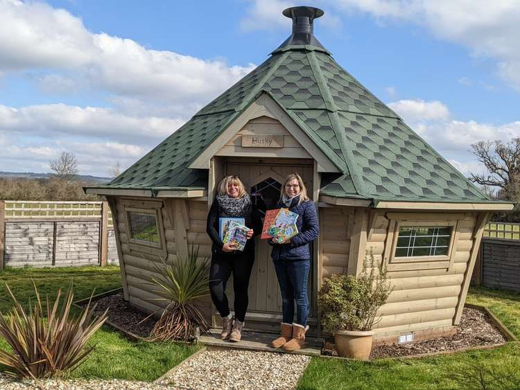 Mel Smith, Owner of Barbecue Lodges (left), with Elise Patrick, Owner of Love Books (right)