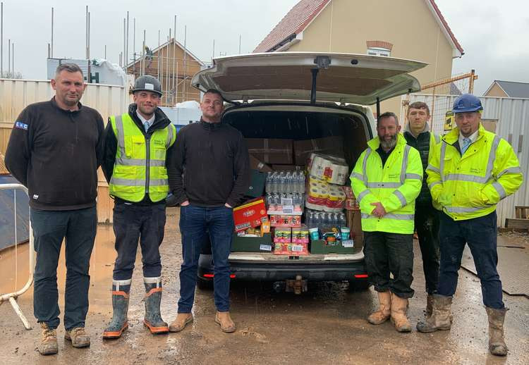 Filling another van at the Bovis site with donations for Ukraine