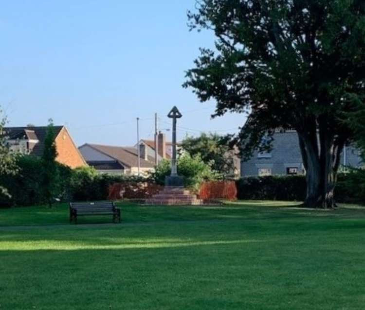 The relocated war memorial in Merriman Park (Photo: Street Parish Council)