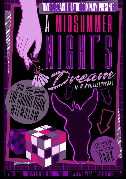 This Wilmslow twist on 'A Midsummer Night's Dream' will take you back to the 1980s with striking miners, new romantics, neon lights, and a big royal wedding. (Image - Time & Again)