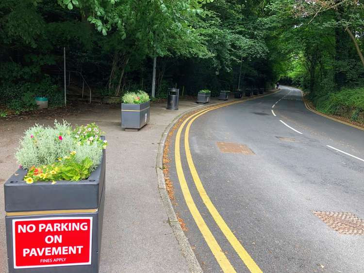 Wilmslow: The new Cliff Road planters will deter cars, and welcome insects. (Image Credit - Wilmslow Town Council)