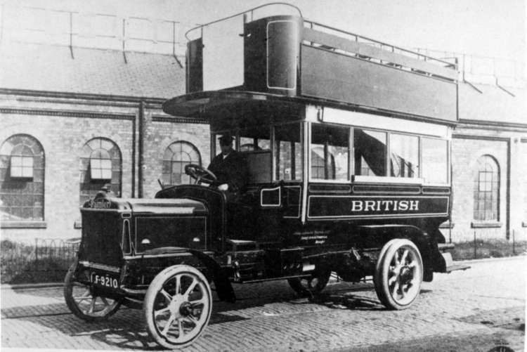 This bus from 1913 was the first model to stop in Wilmslow. (Image - Museum of Transport, Greater Manchester/@motgm)