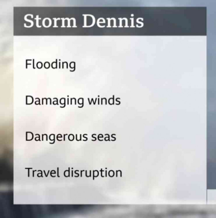 Storm four-ce: Watch out for the damaging effects of Storm Dennis, although locals need not worry too much about "dangerous seas"