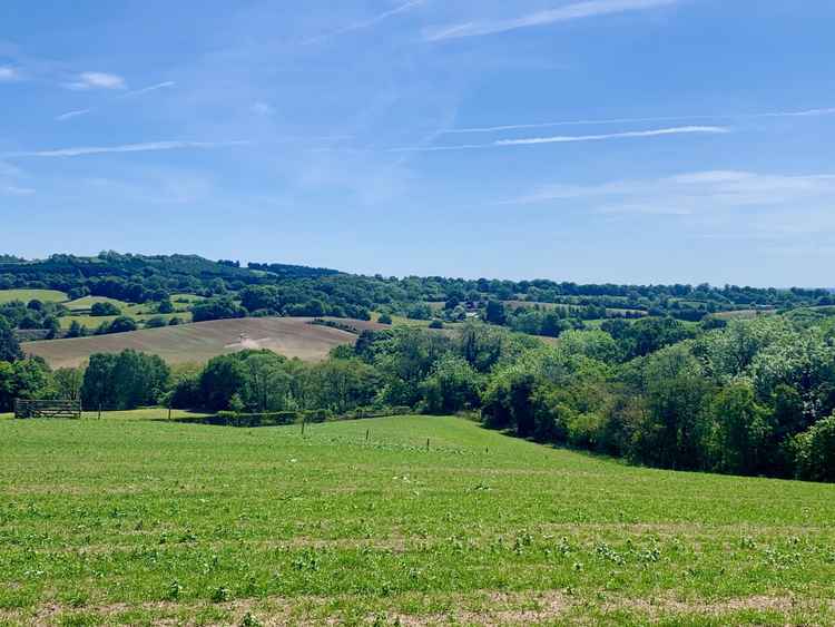 The view over the fields covered by this route