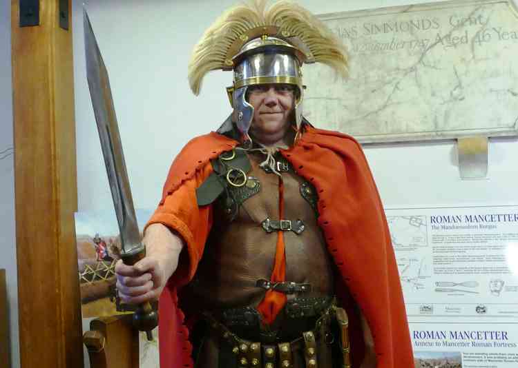 Stand and deliver: Roman soldier and history lecturer Eddie Smallwood