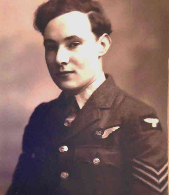 Proud airman: Warrant Officer Andy Croxall during WWII