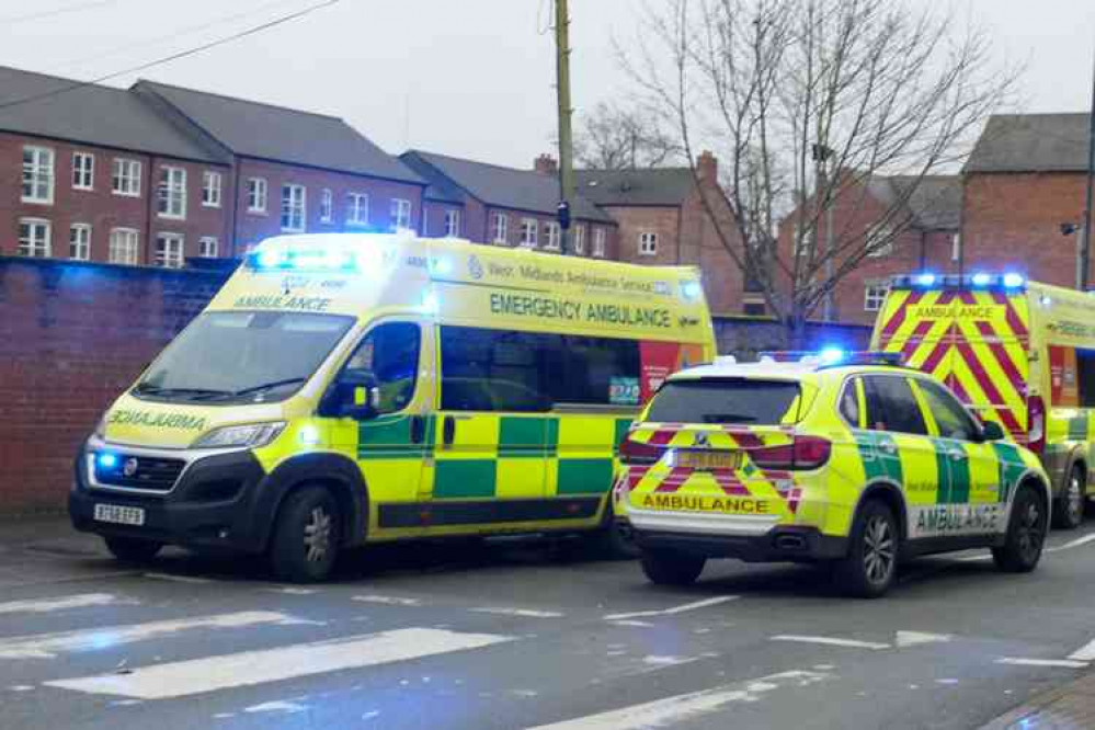 End game: 999 crews outside the Atherstone Ball Game