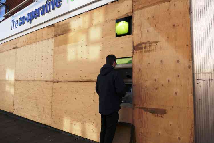 Hole in the wall: Well, only one open space at the Co-op, Atherstone