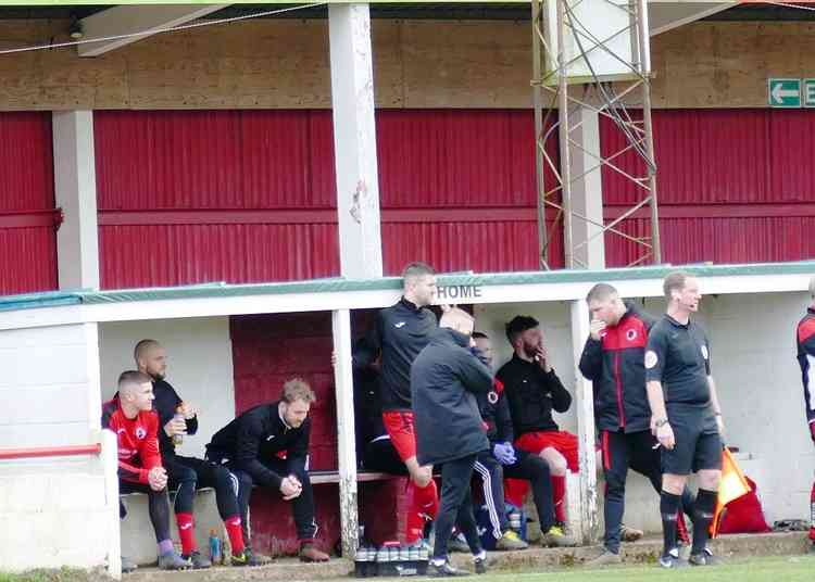 That empty feeling: The stand behimnd the managers' dug-out was out of bounds