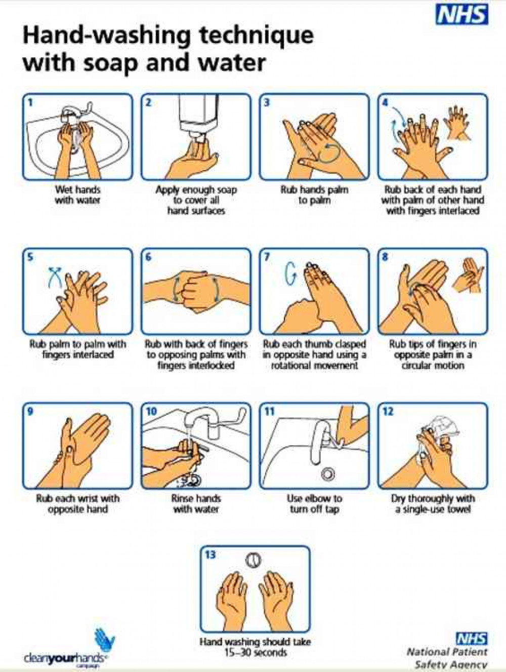 Safety first: Hand-washing guide from the NHS