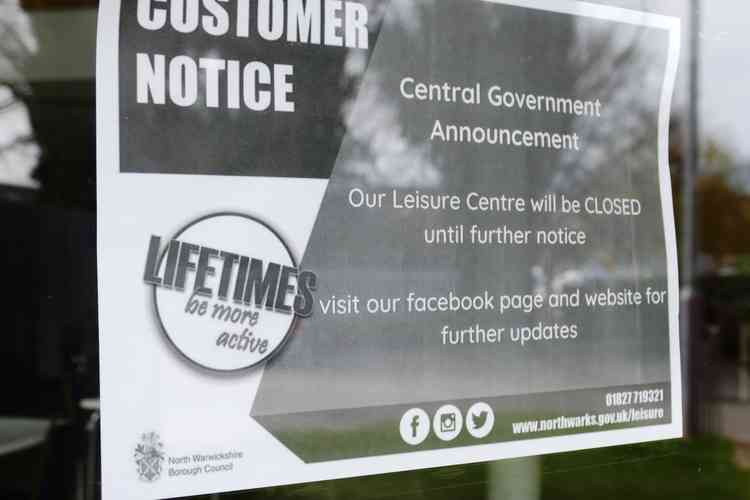Notice of intent: Atherstone Leisure Centre closed