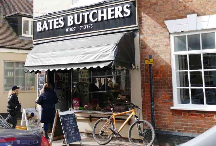 Orderly queue: Outside bates of Atherstone