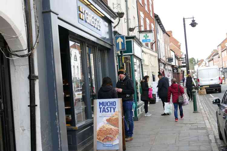 Snack time: At Greggs