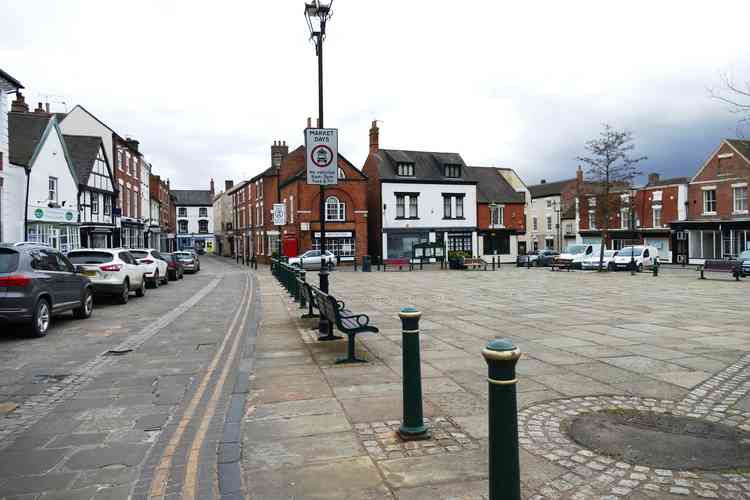 All quiet: In Market Square