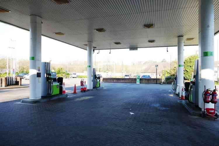 Carless Co-op: An empty petrol forecourt