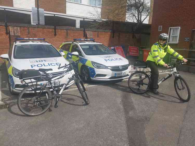 Wheel meet again: North Warwickshire police officers on bike patrol